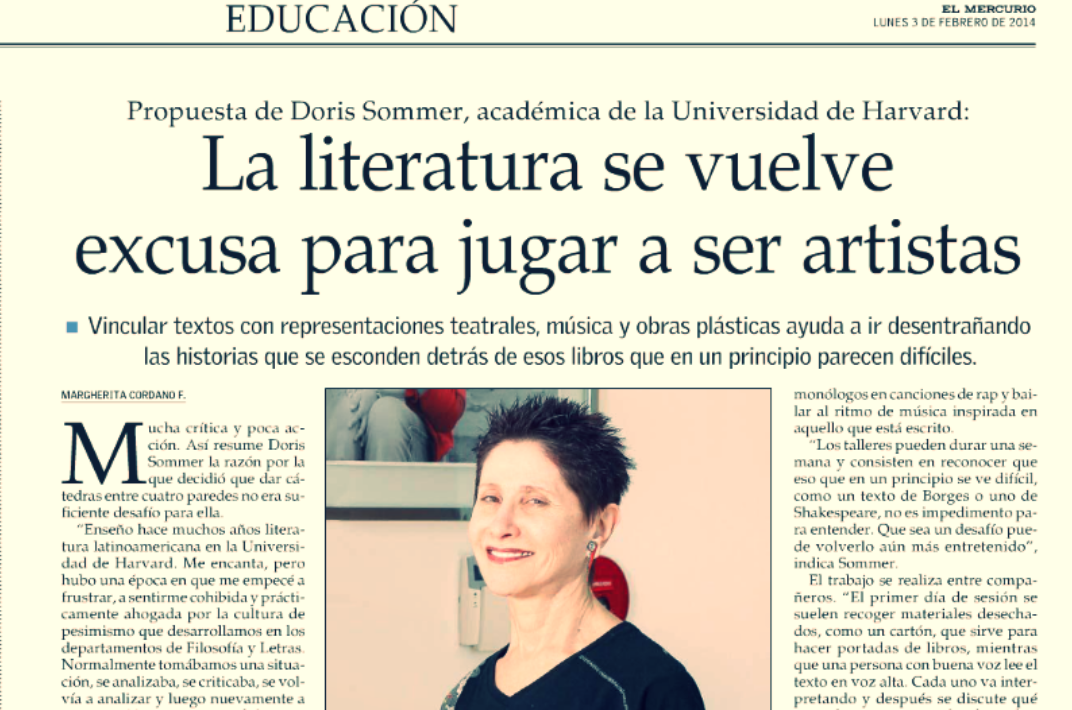 <p> La Literatura se Vuelve Excusa</p>
