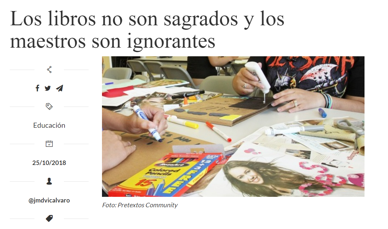 <p>Los Libros no son Sagrados y los Maestros son Ignorantes</p>
