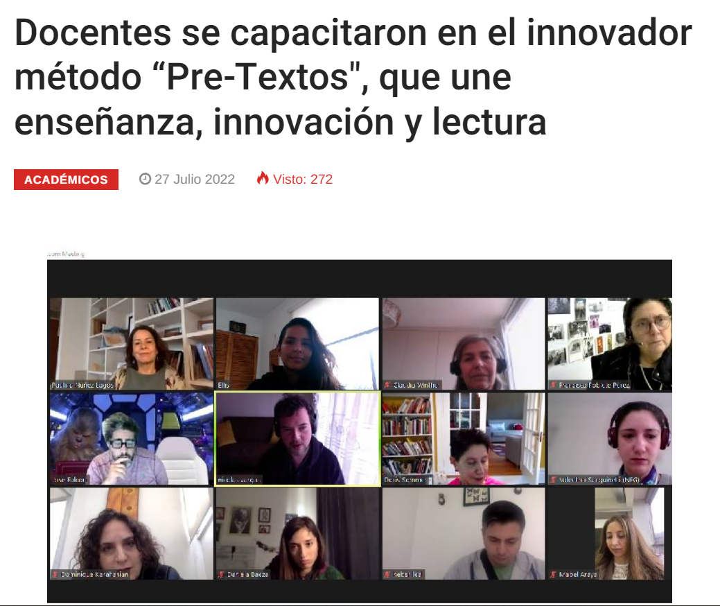 <p>Docentes se capacitaron en el innovador método “Pre-Textos”, que une enseñanza, innovación y lectura</p>
